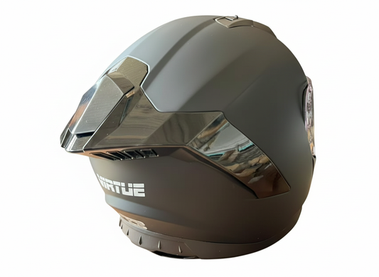 Virtue Helmet designed for Motorcyles and Mopeds with top safety features including ECEE522R06-Colour Black