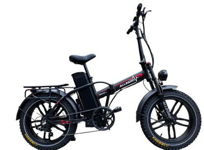 Allegro 6125 Fold Pro Fat Tyre 50AH Electric Bike Red Range 100 Miles ALLEGRO FAT Tyre