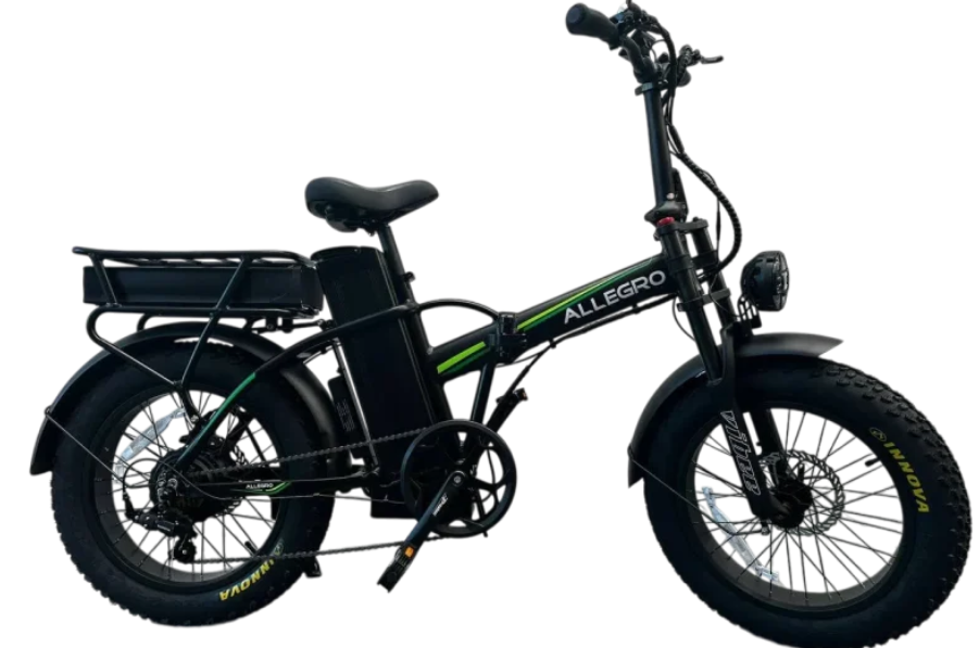 Allegro 6125 Fold Pro Fat Tyre Electric Bike Green 48V 40AH 250W Motor, Range 60-70 Miles ALLEGRO FAT TYRE ELECTRIC BIKE