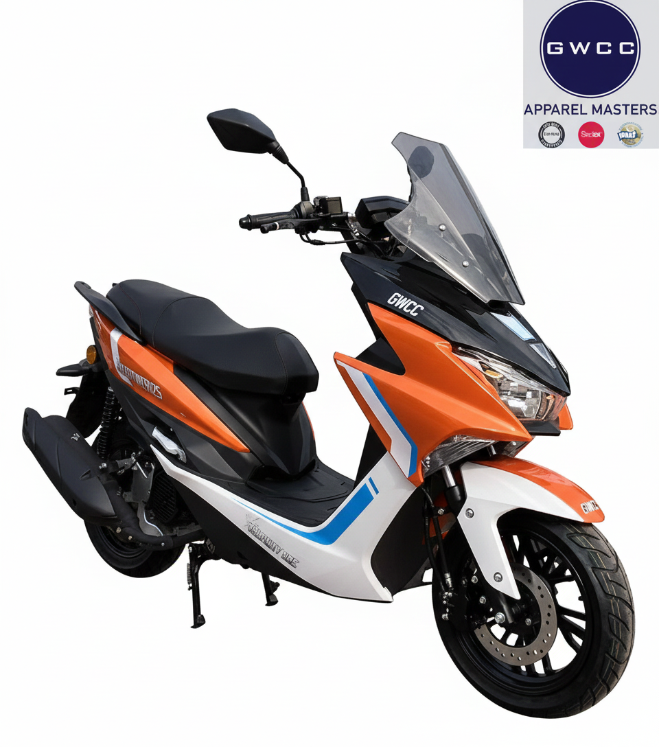 Rent from £8 per DayGWCC Velocity One Moped 125CC, 4 Stroke Colour Orange