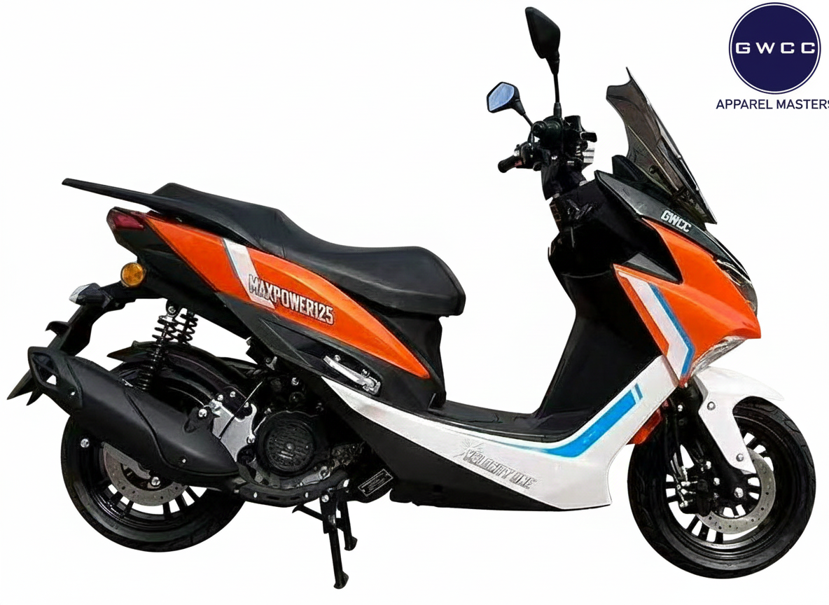 Rent from £8 per DayGWCC Velocity One Moped 125CC, 4 Stroke Colour Orange