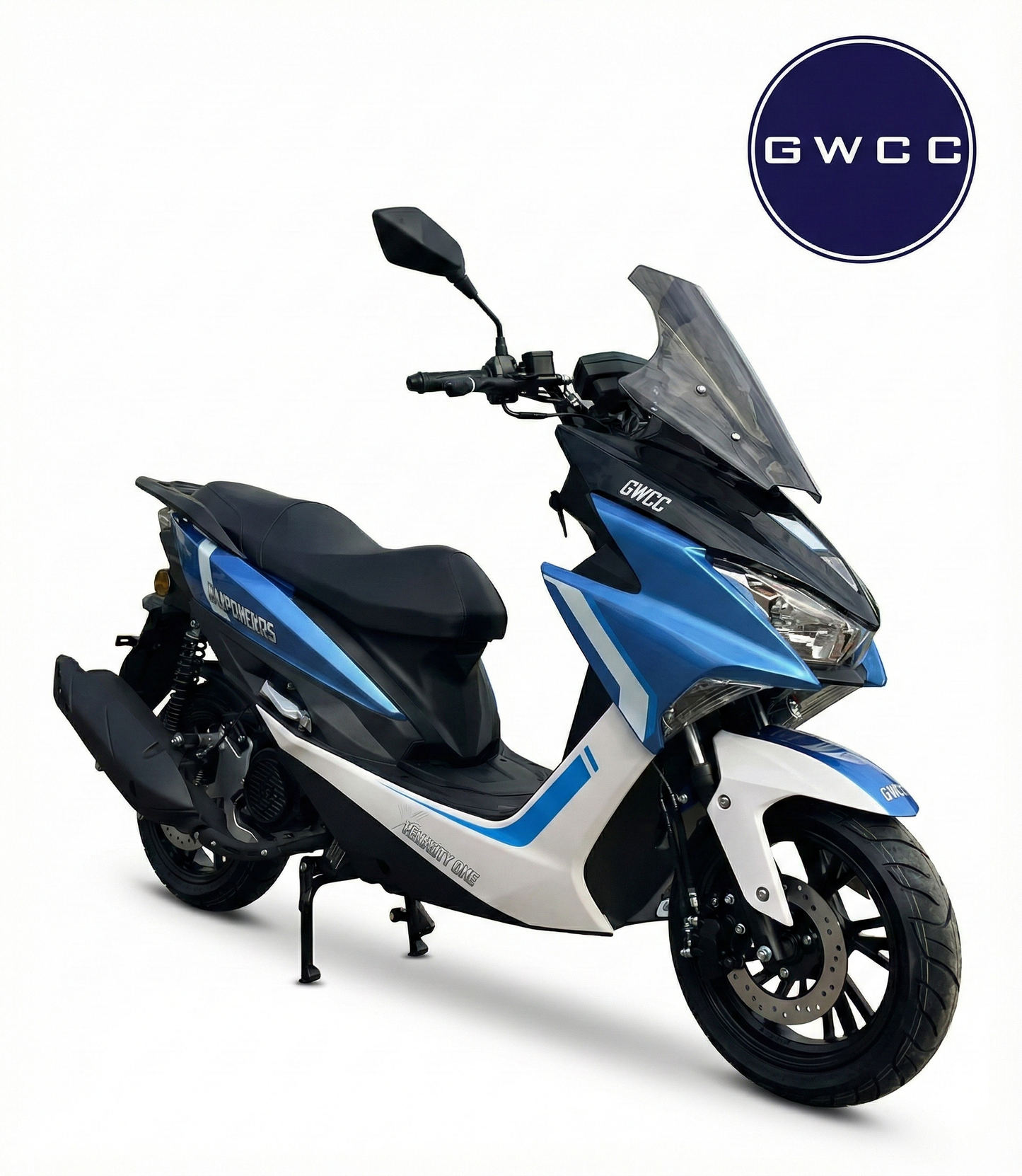 Rent from £8 per dayGWCC Velocity One Moped 125CC, 4 Stroke Colour Blue