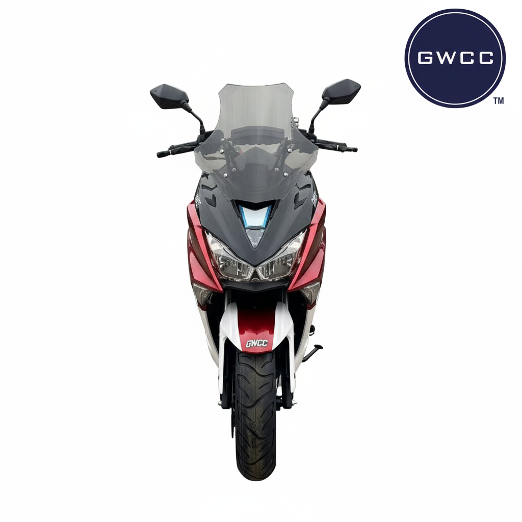 Rent from £8 per day GWCC Velocity One Moped 125CC, 4 Stroke Colour Red