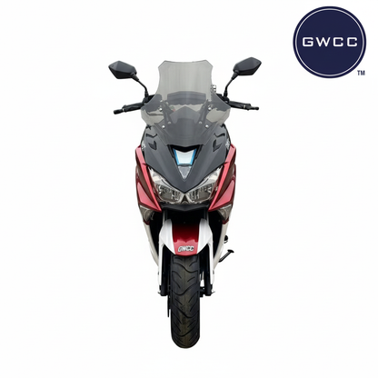 Rent from £8 per day GWCC Velocity One Moped 125CC, 4 Stroke Colour Red