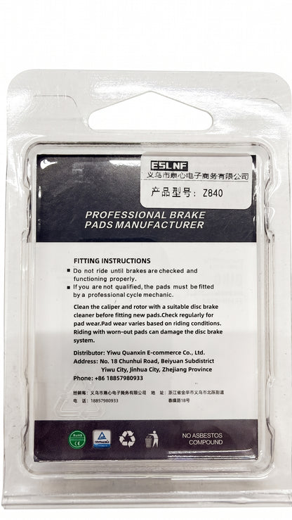 ESLNF Z840 Semi-Metallic Round Disc Brake Pads -