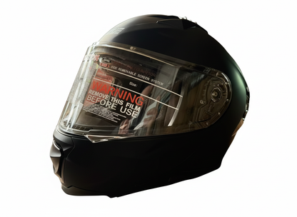 Virtue Helmet designed for Motorcyles and Mopeds with top safety features including ECEE522R06-Colour Black