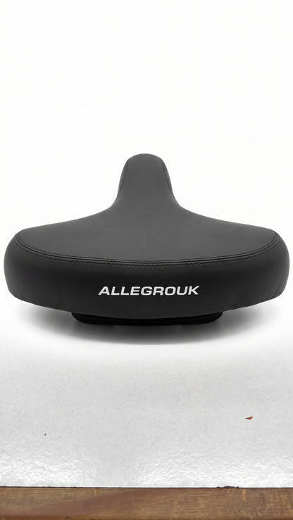 DDK Allegro UK Comfort E-Bike Saddle - Seamless Weatherproof Cover - Dual Elastomer Suspension