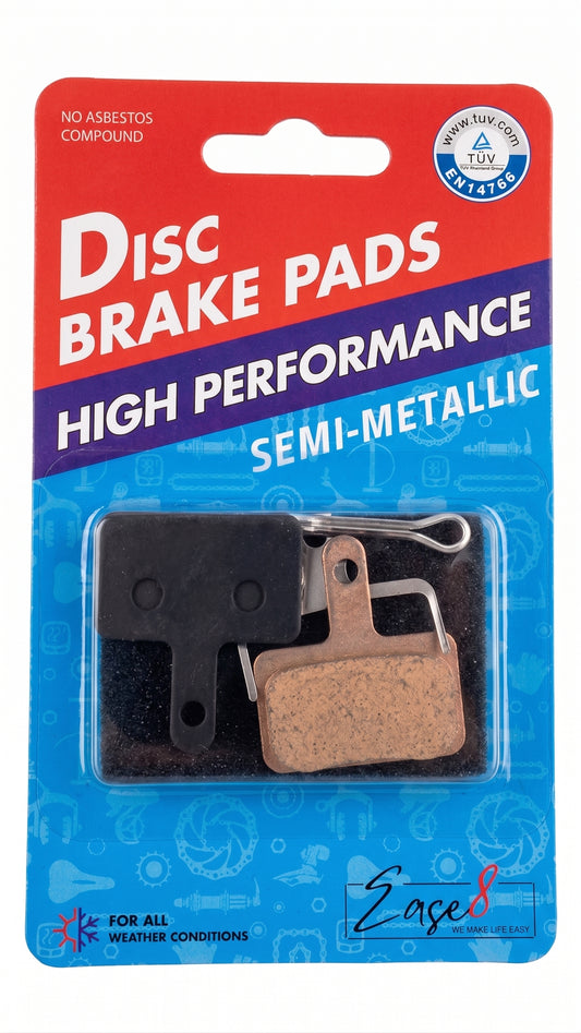 Ease8 Semi-Metallic Disc Brake Pads (B01S / B03S / B05S Shape)