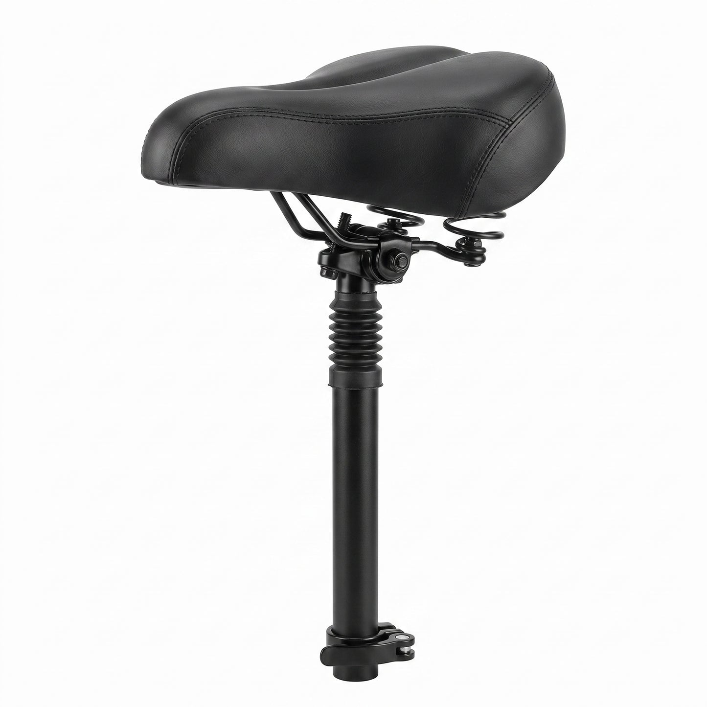 Universal Folding E-Scooter Suspension Seat System - Dual Shock Absorption - Telescopic Height Adjustment