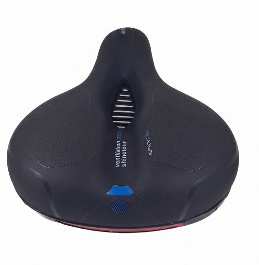 Schwinn Active Zone Shinetour Bike Saddle Seat - Ventilation Zone Technology - Dual-Elastomer Suspension