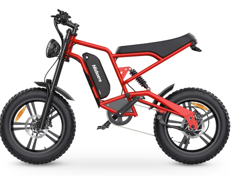 Hidoes B6 Fat Tyre Cruiser Electric Bike | 1200W, 48V 15.6Ah, 20" Fat Tyre | Red