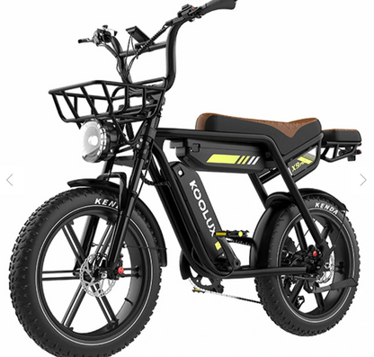 KOOLUX X9 Pro Duel Battery Folding Electric Bike 250W (750W Peak) Off Road EBike Long Range Dual Battery System