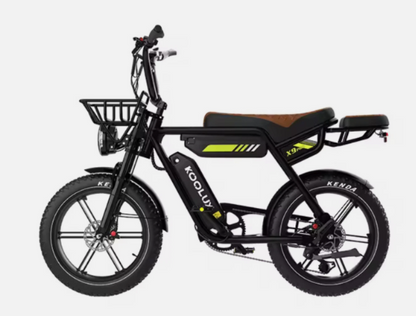 KOOLUX X9 Pro Duel Battery Folding Electric Bike 250W (750W Peak) Off Road EBike Long Range Dual Battery System