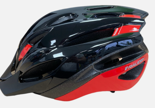 Raleigh Mission Evo 24 Vent Large 58-62cm Cycling Helmet with LED Rear Light