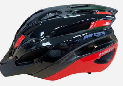 Raleigh Mission Evo 24 Vent Large 58-62cm Cycling Helmet with LED Rear Light