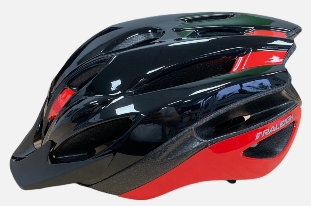 Raleigh Mission Evo 24 Vent Large 58-62cm Cycling Helmet with LED Rear Light